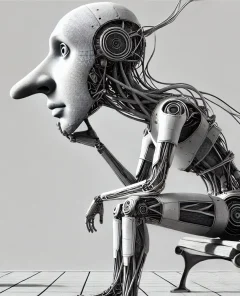 ai-humanoid-robot-elongated-branch-nose