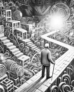 escher-man-ai-chaos-path-neural-net