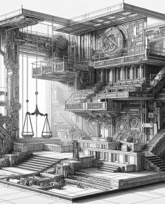 ai-courtroom-justice-scales-financial-institution