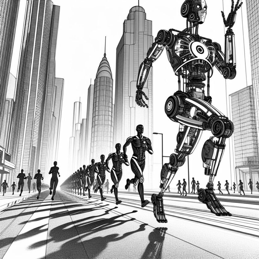 Roboter und Menschen treten im Halbmarathon gegeneinander an