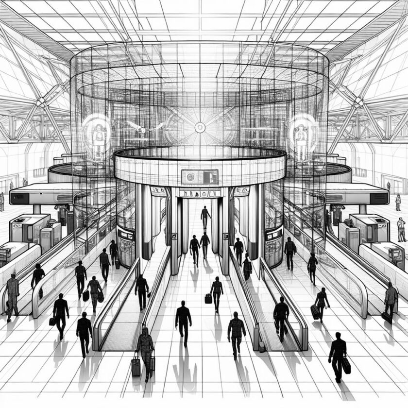 Effiziente Sicherheitskontrolle am Flughafen Frankfurt durch Walk-Through-Scanner