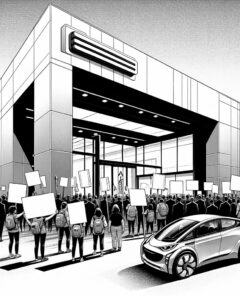 ai-protest-tesla-showroom-activism