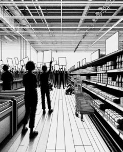 ai-supermarket-strike-empty-shelves