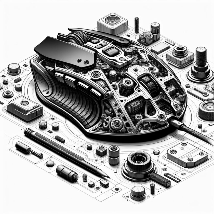 Innovatives Gaming-Maus-Design mit austauschbaren Batterien